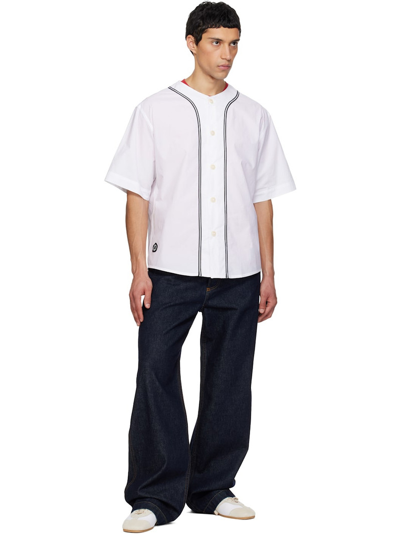 KENZO White Kenzo Paris 'Boke Flower 2.0' Baseball Shirt outlook