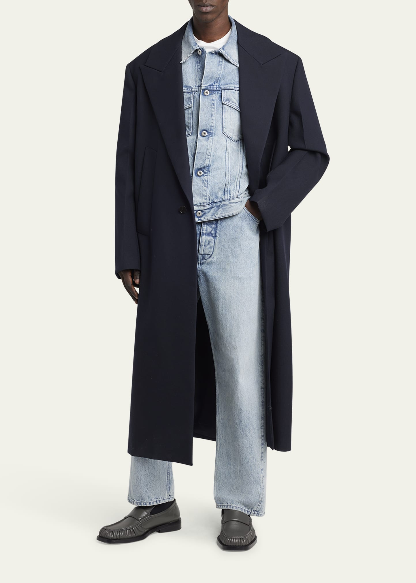 Men's Acid-Wash Denim Jacket - 2