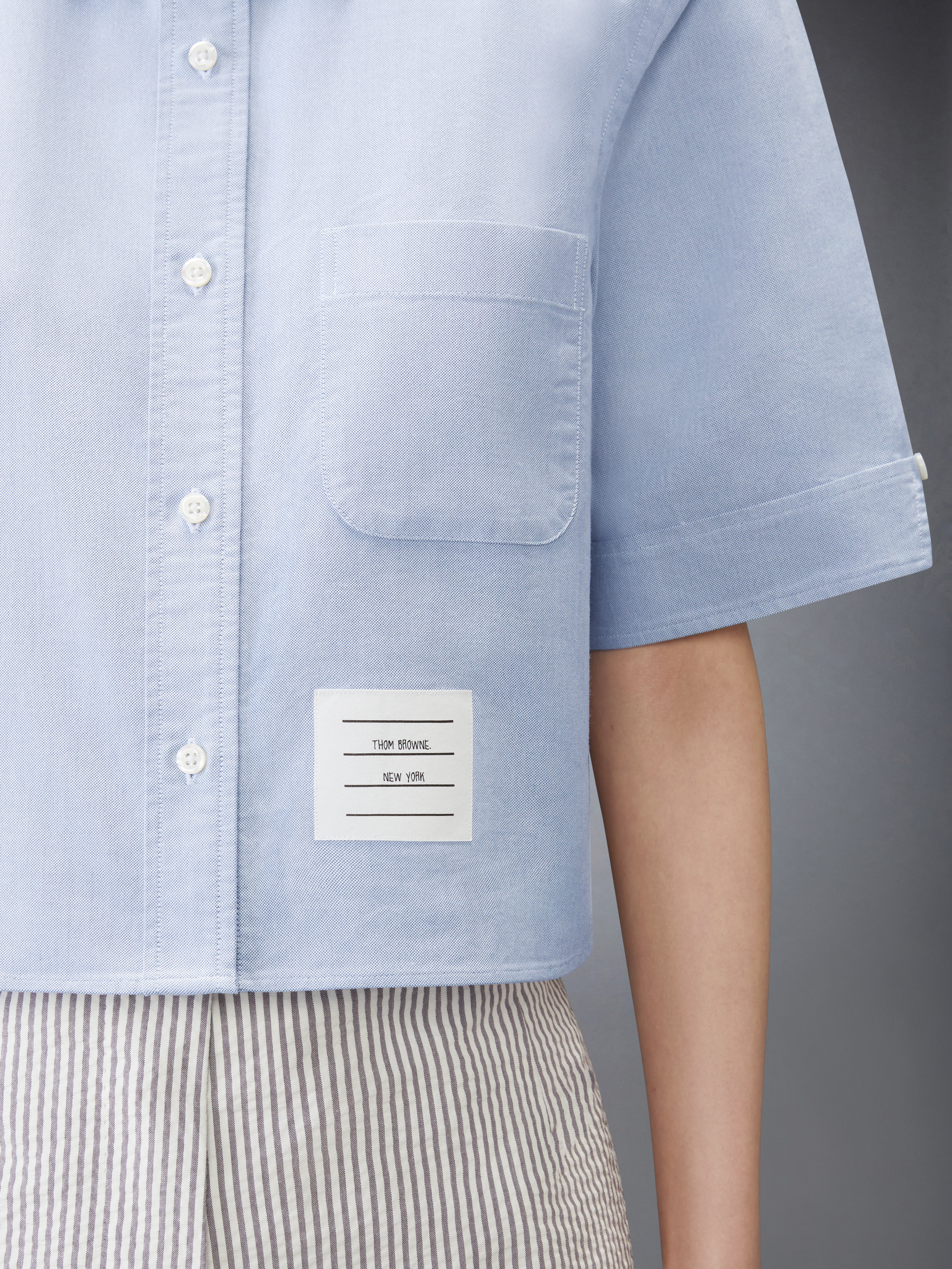 OXFORD CROPPED SHORT SLEEVE SHIRT - 6