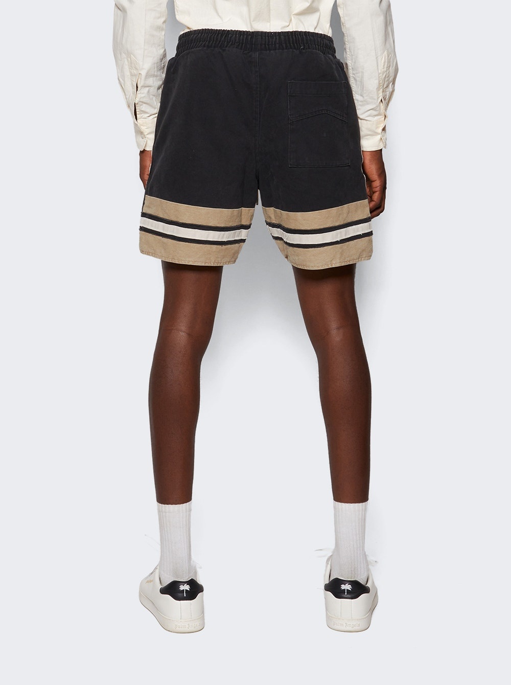 Embroidered Logo Short Black And Khaki - 5