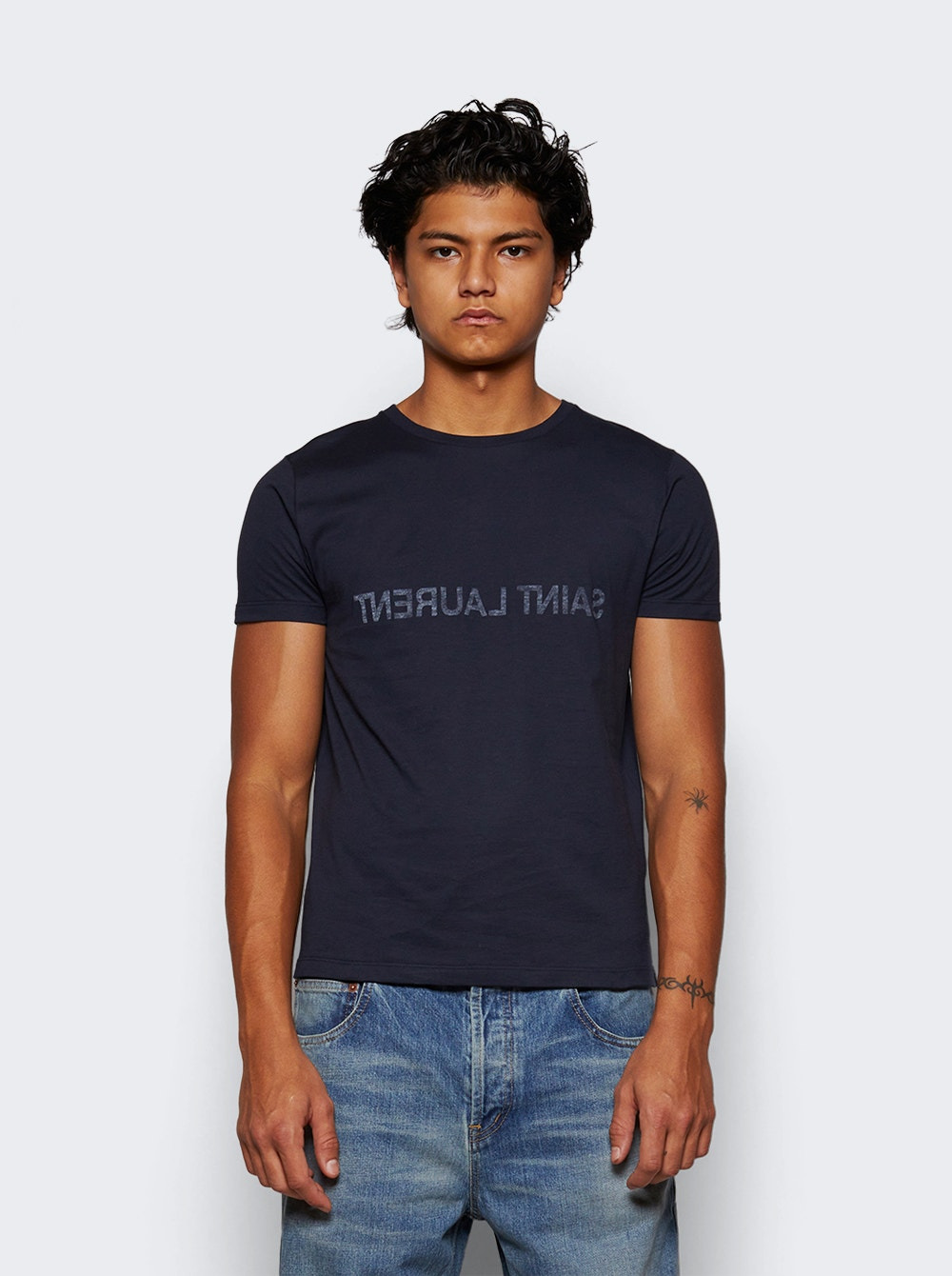Reverse Logo Tee Marine And Naturel - 3