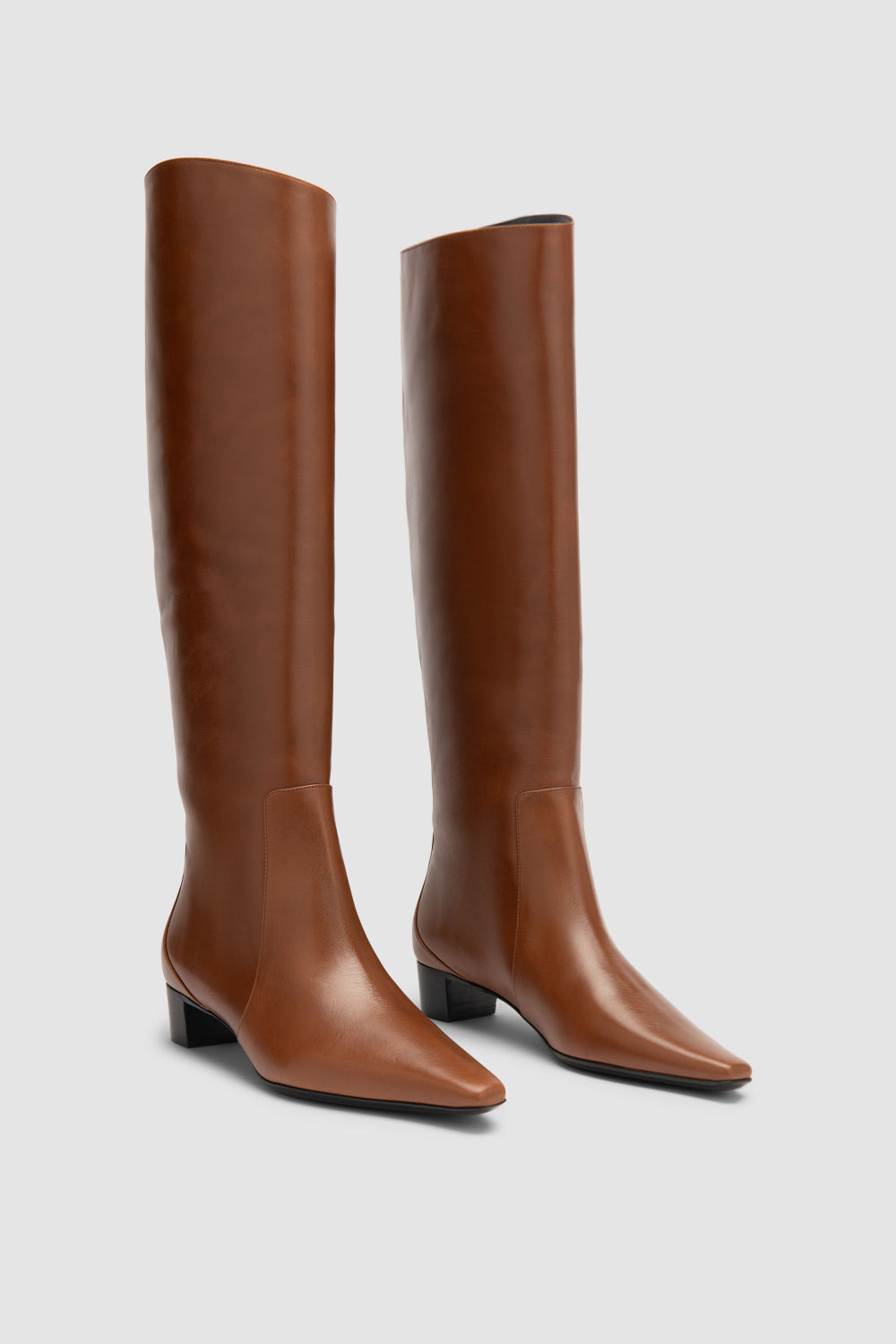 Pascal Tan Distressed Leather Knee-High Boot - 2