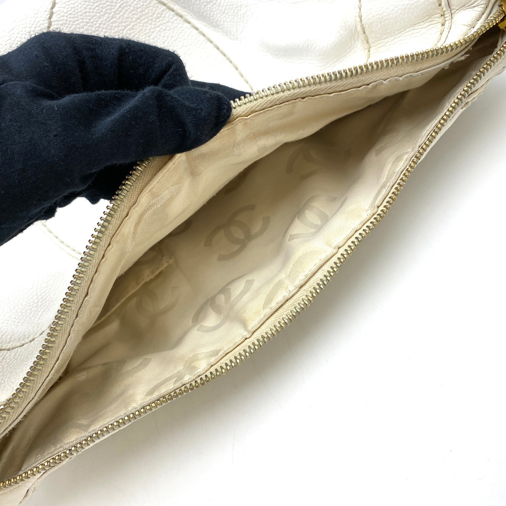 Chanel No.9 White Stitch CC Handbag - 14