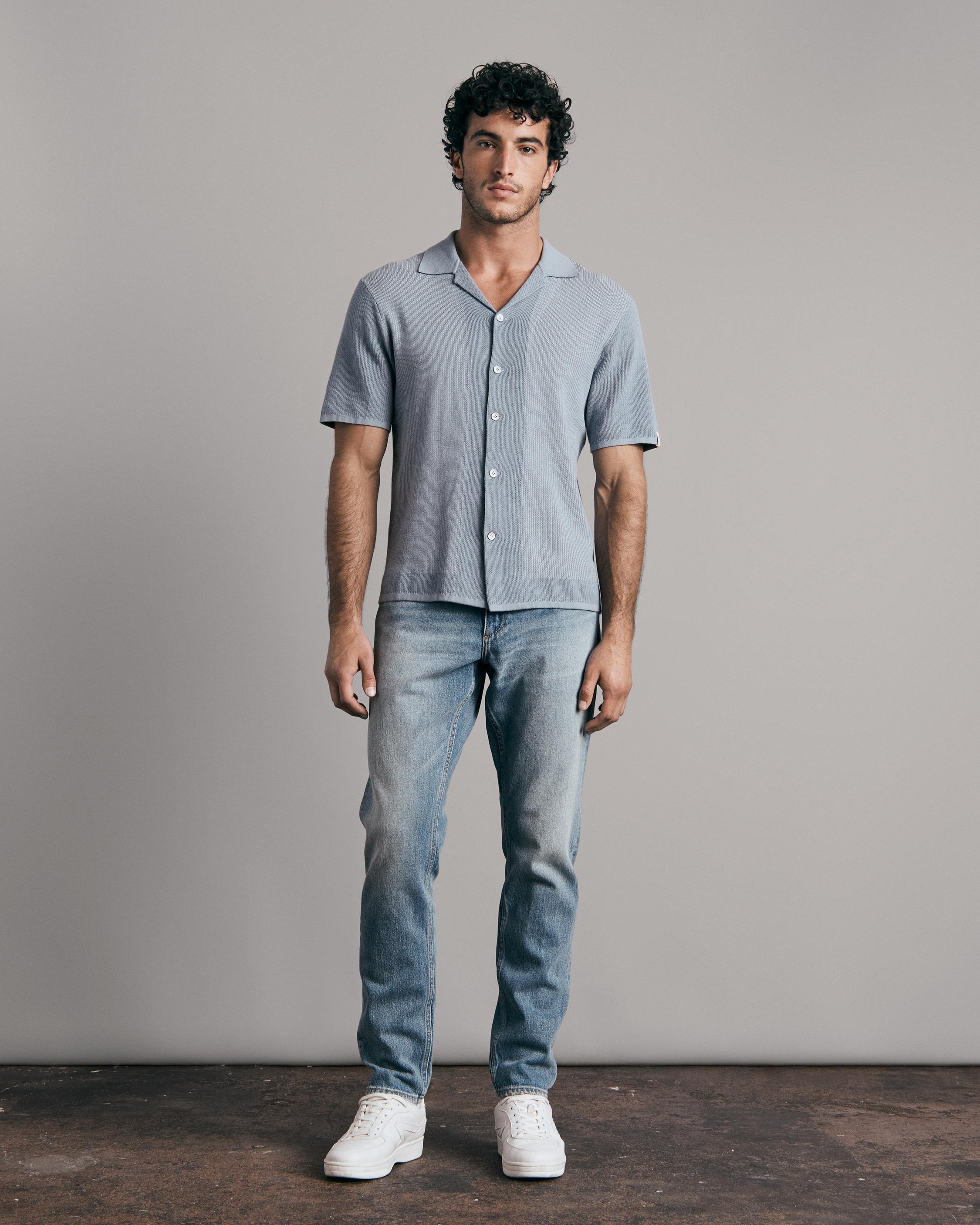 Harvey Cotton Knit Camp Shirt
Classic Fit Button Down Shirt - 3