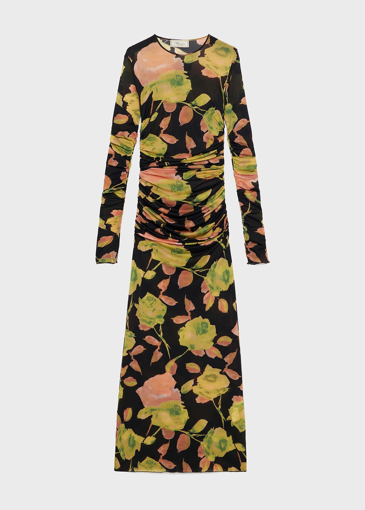 LONG DRESS IN JERSEY WITH FLORAL PRINT - 1