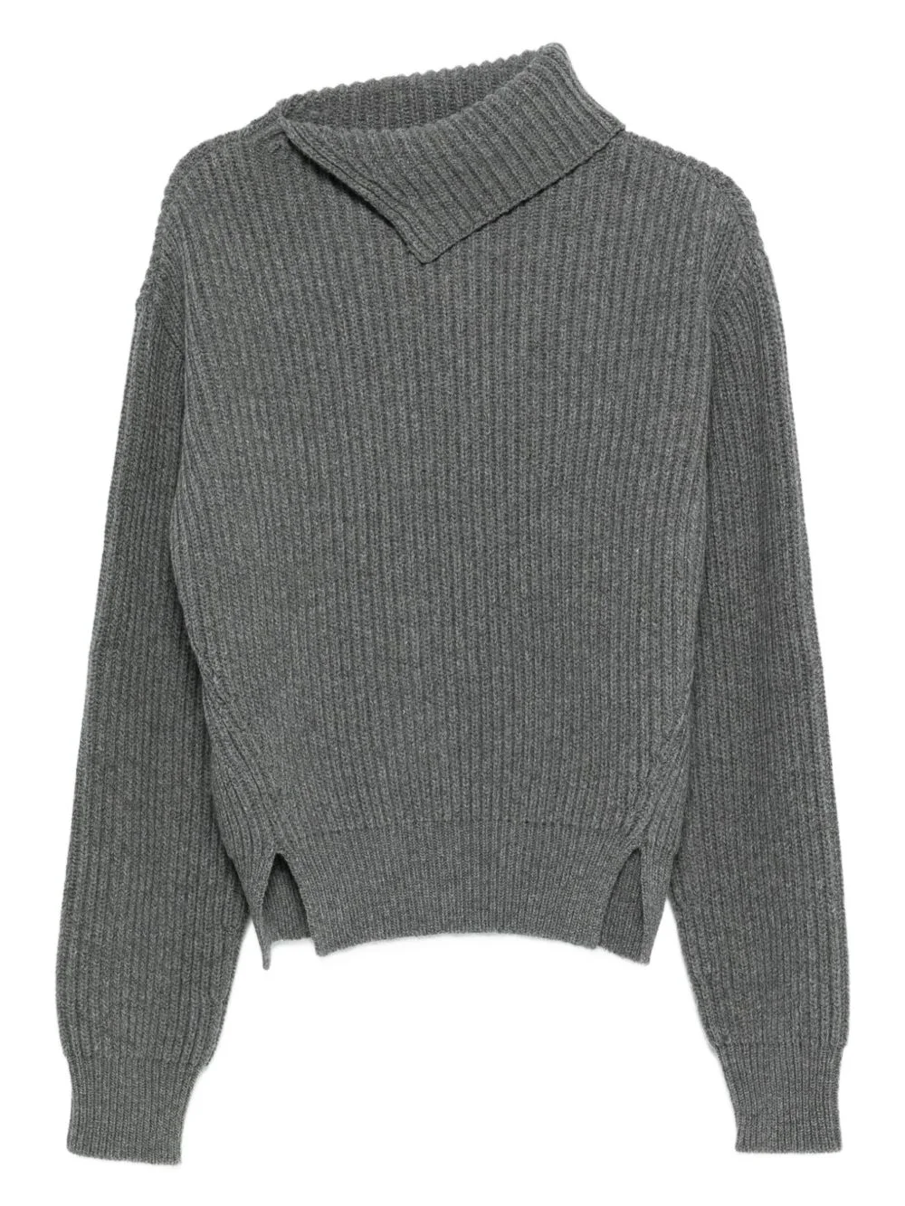 high-neck ribbed sweater - 1