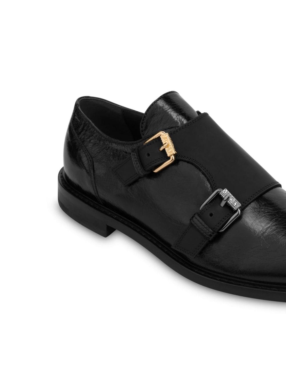leather monk shoes - 3