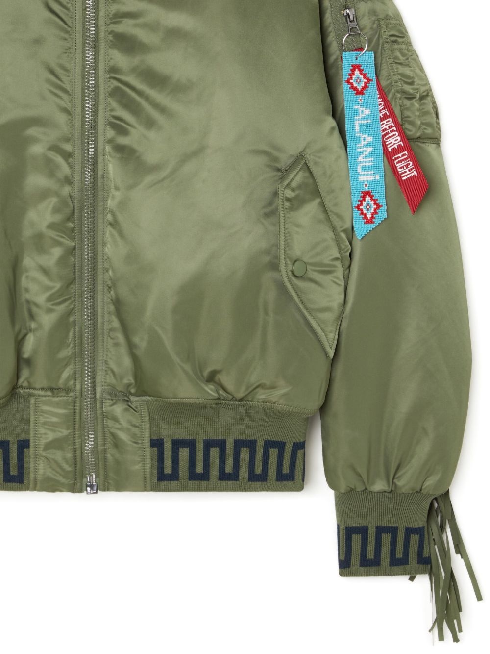 x Alpha Industries fringe-detailing bomber jacket - 6