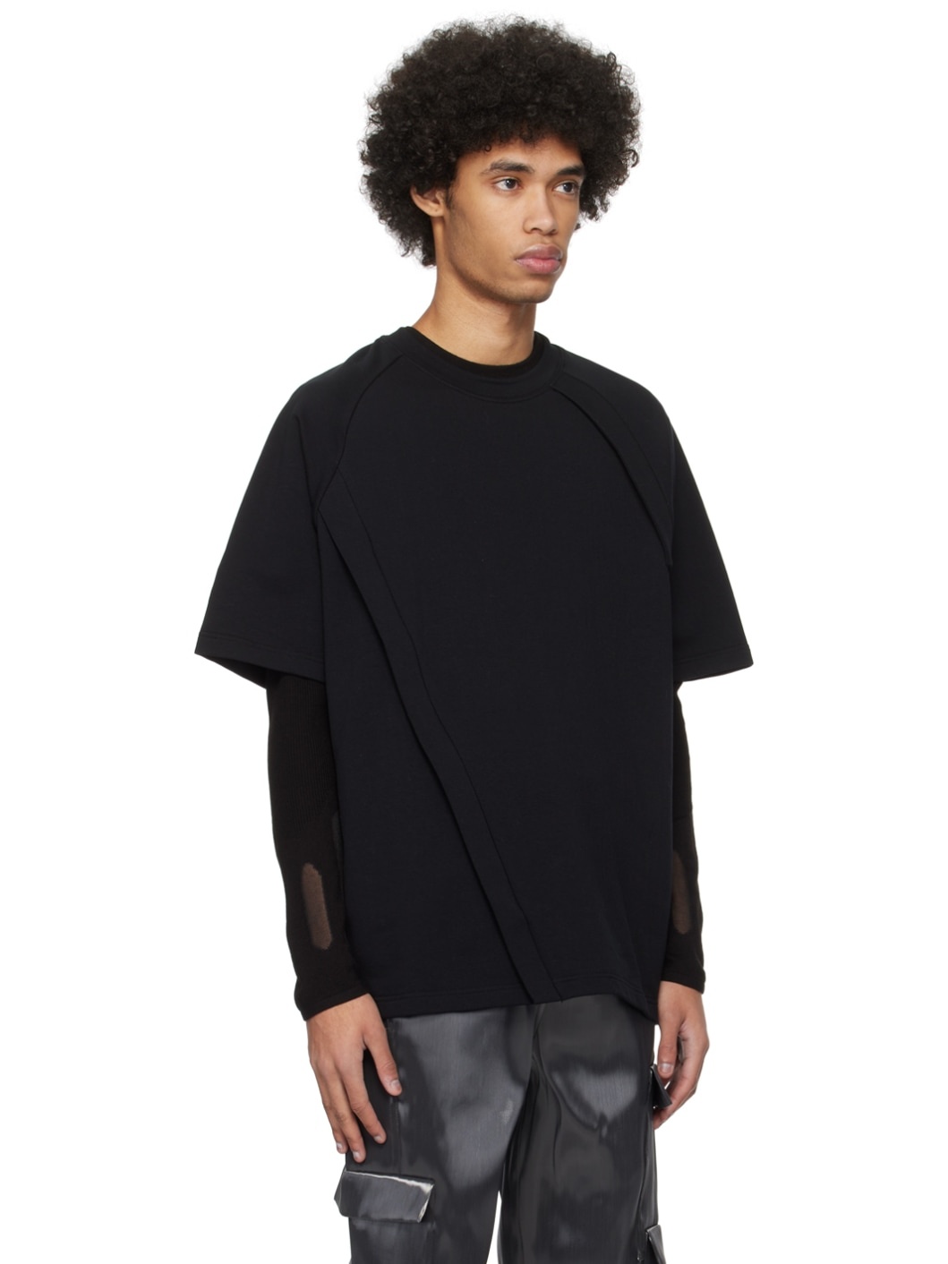 Black Helical Zip T-Shirt - 2