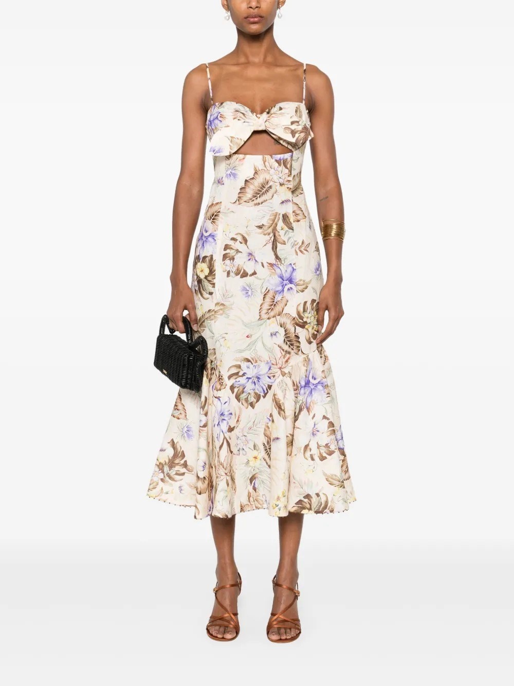 Coco Tie Front Midi Dress - 2