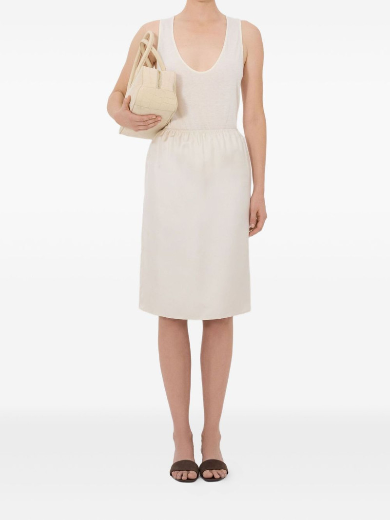 Loulou de Saison elastic-waist silk midi skirt outlook