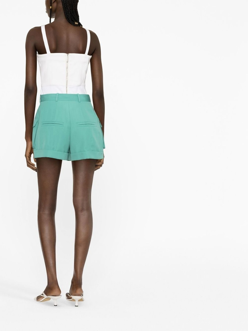 high-waisted flap-pocket shorts 4