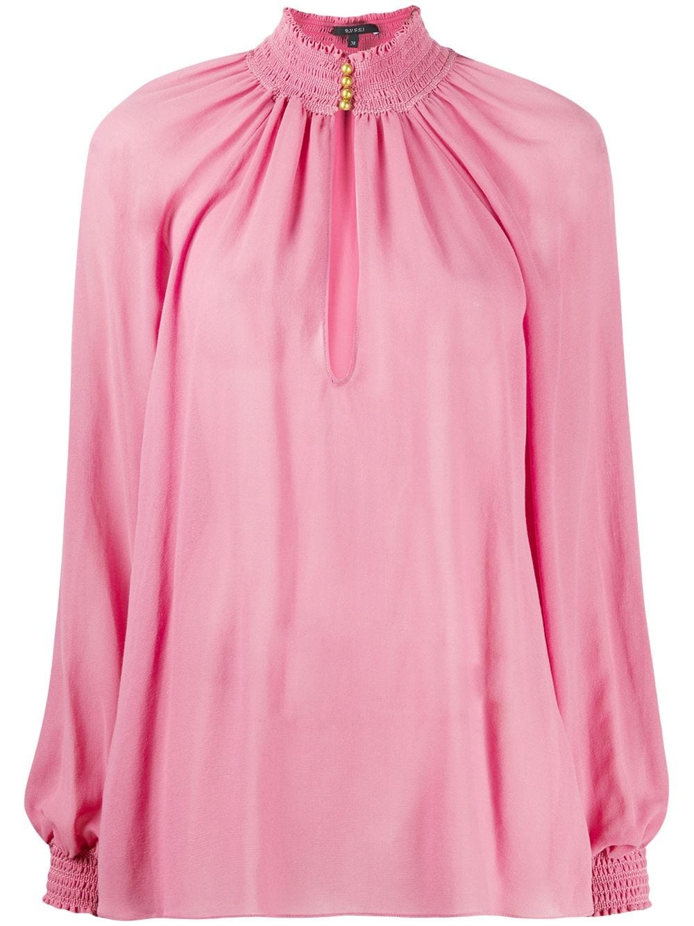 cutout silk-georgette blouse - 1