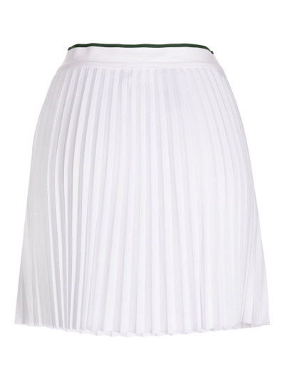 LACOSTE logo-embroidered elasticated pleated miniskirt outlook