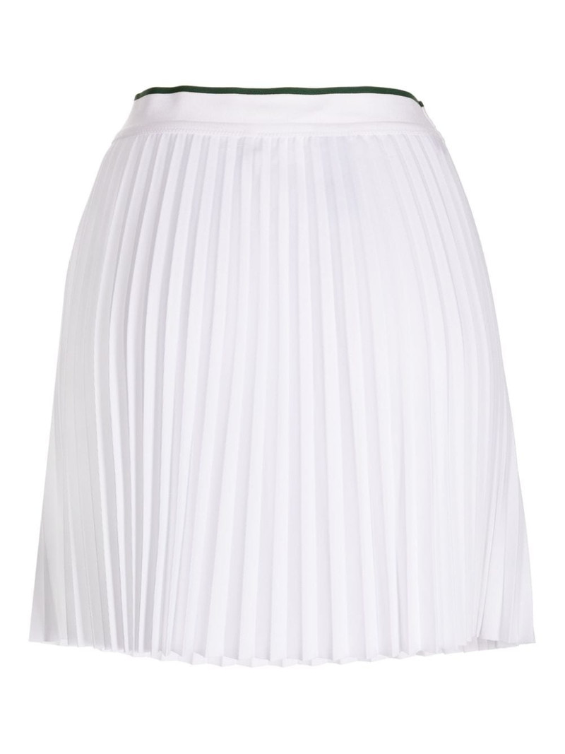 LACOSTE logo-embroidered elasticated pleated miniskirt outlook