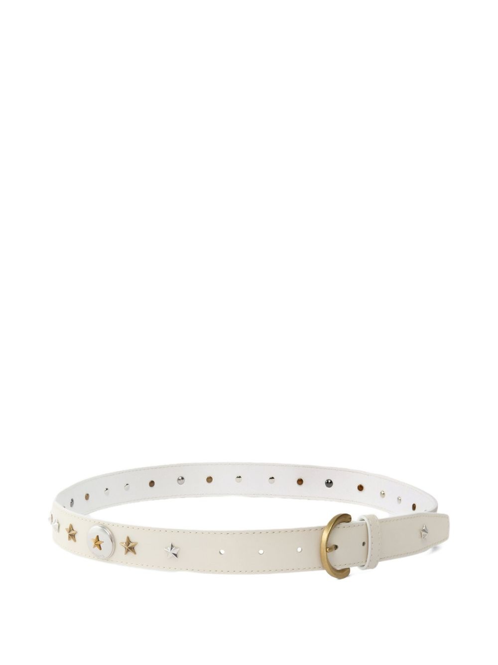 star-studded leather belt - 4