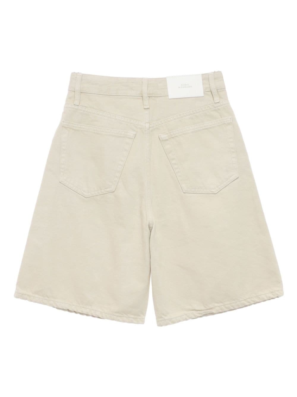 logo-patch cotton-blend shorts - 6