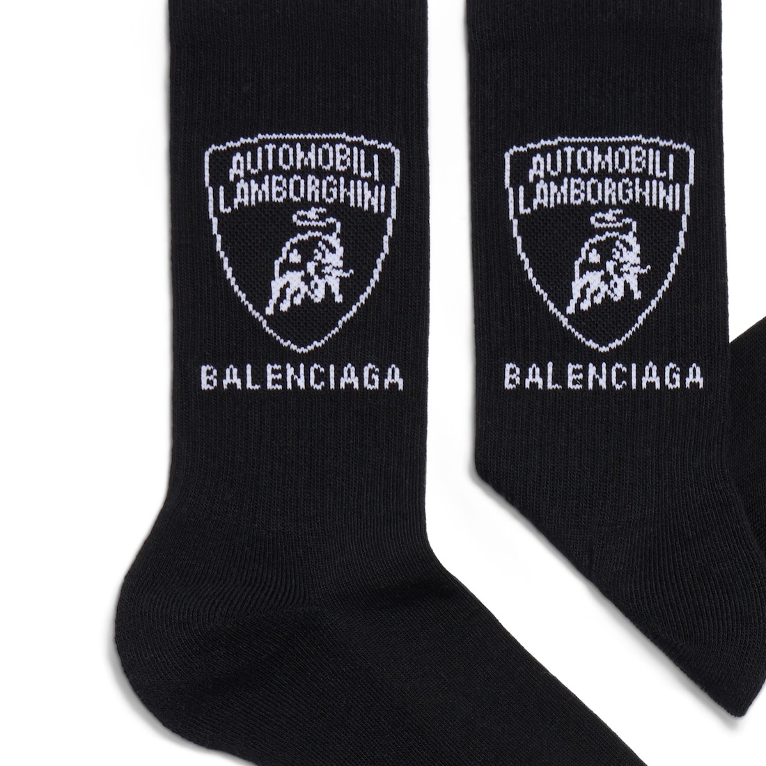 Men's Balenciaga I Automobili Lamborghini Socks in Black/white - 2