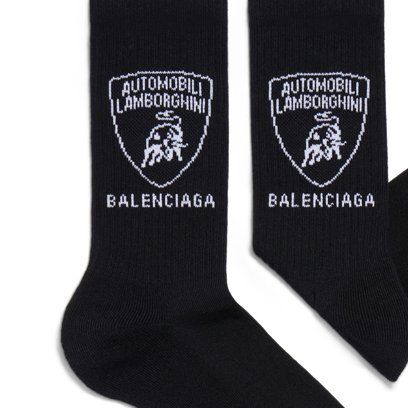 BALENCIAGA Men's Balenciaga I Automobili Lamborghini Socks in Black/white outlook