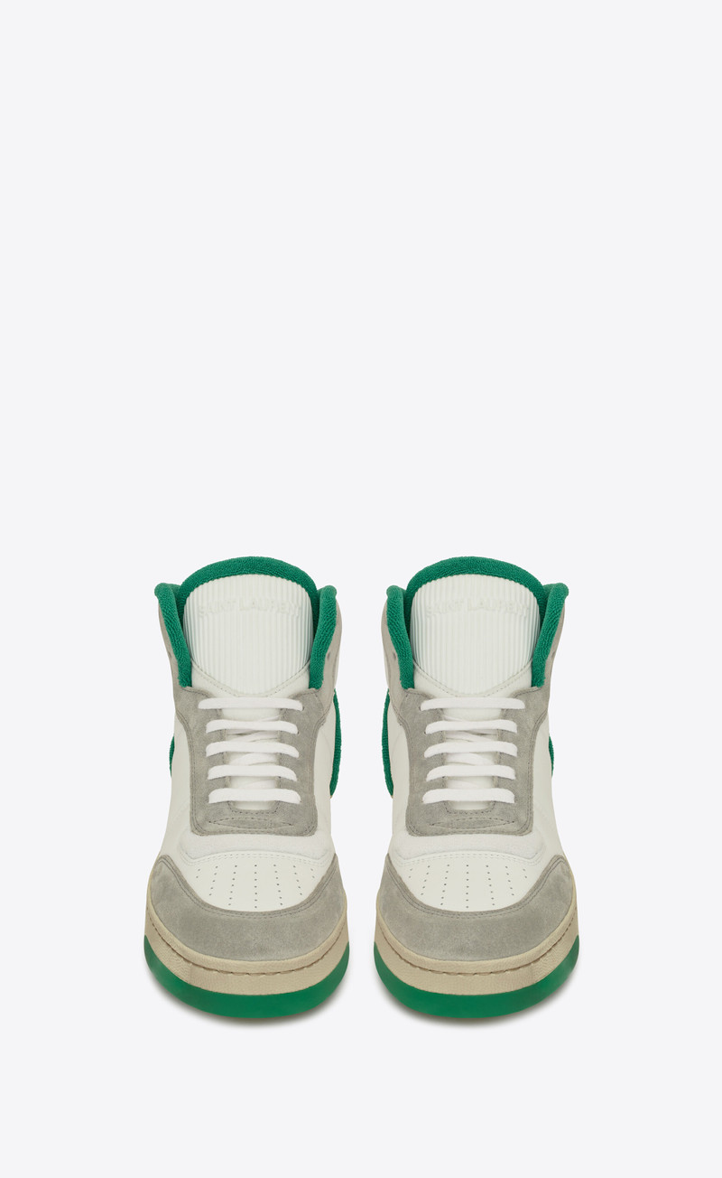 SAINT LAURENT sl/80 sneakers in leather and suede outlook