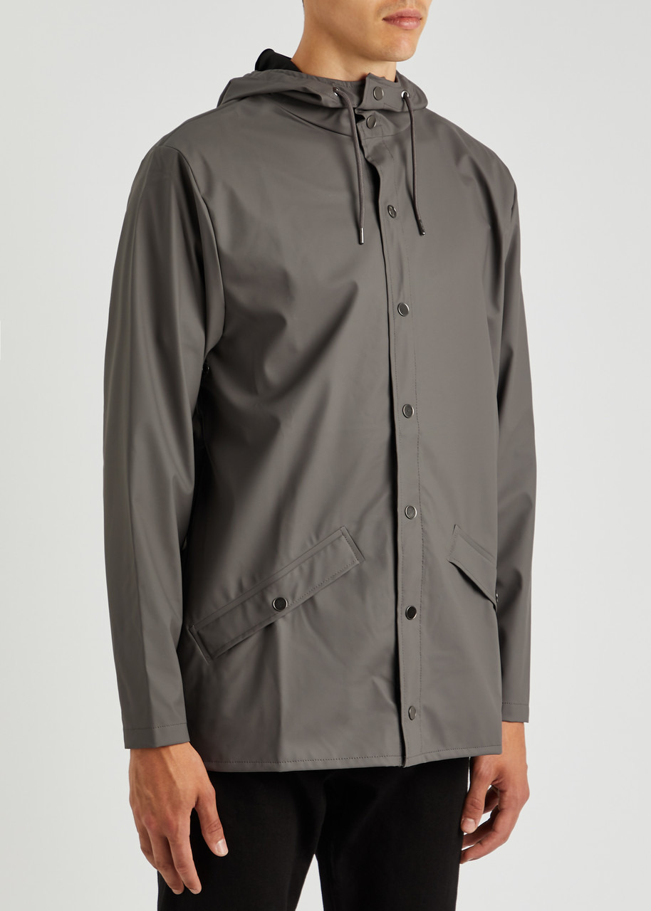Short matte rubberised raincoat - 2