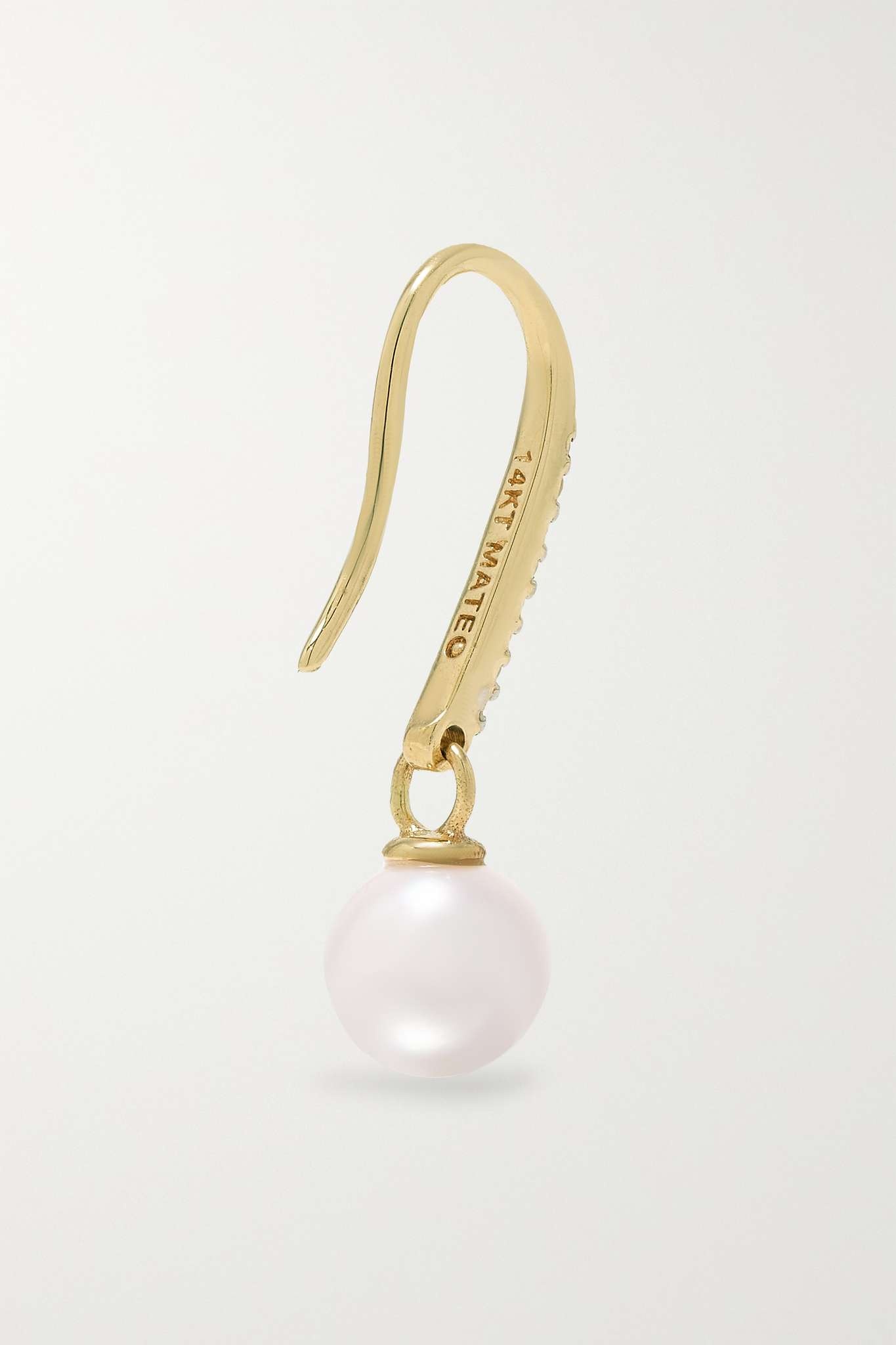 14-karat gold, pearl and diamond earrings - 3