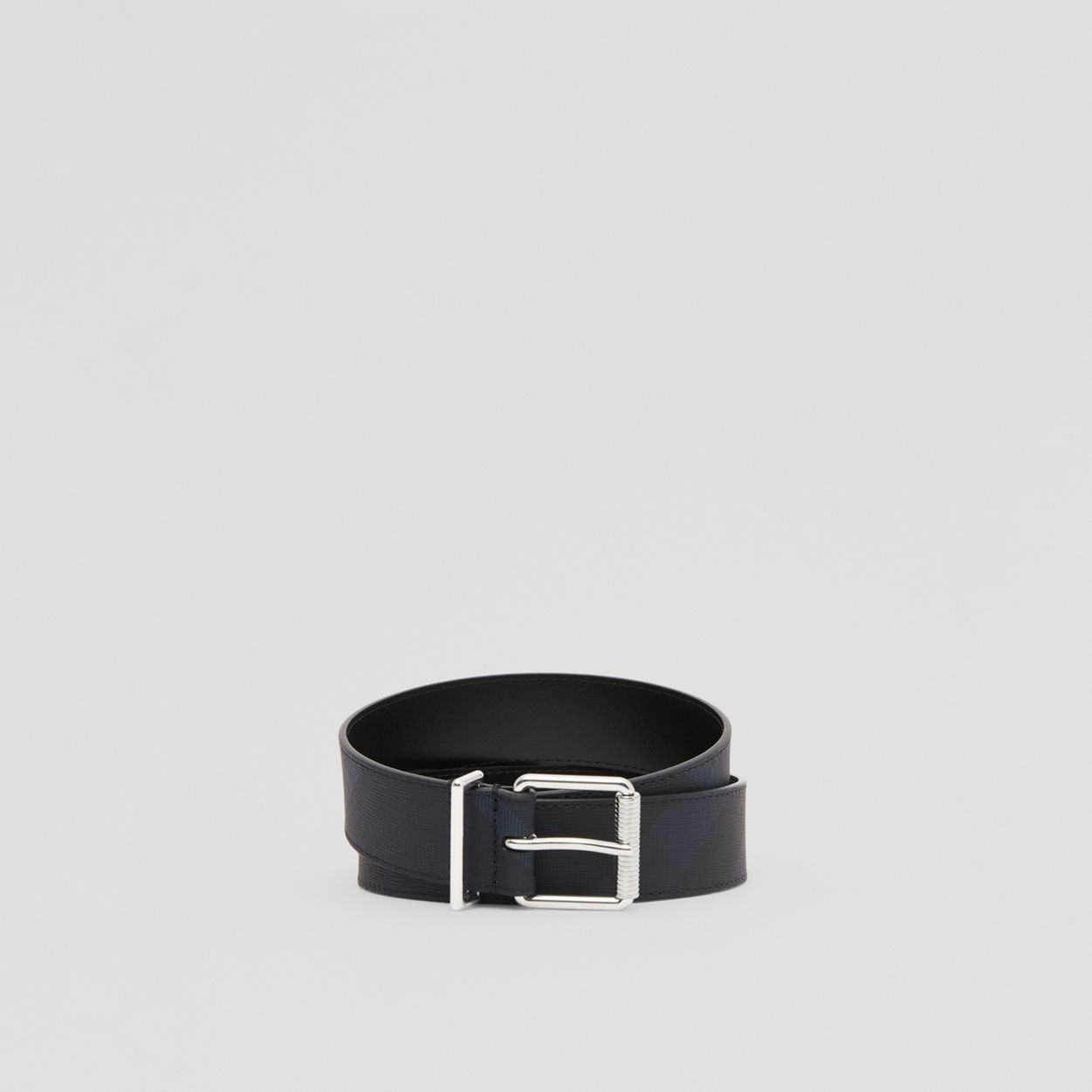 Check and Leather Belt - 1