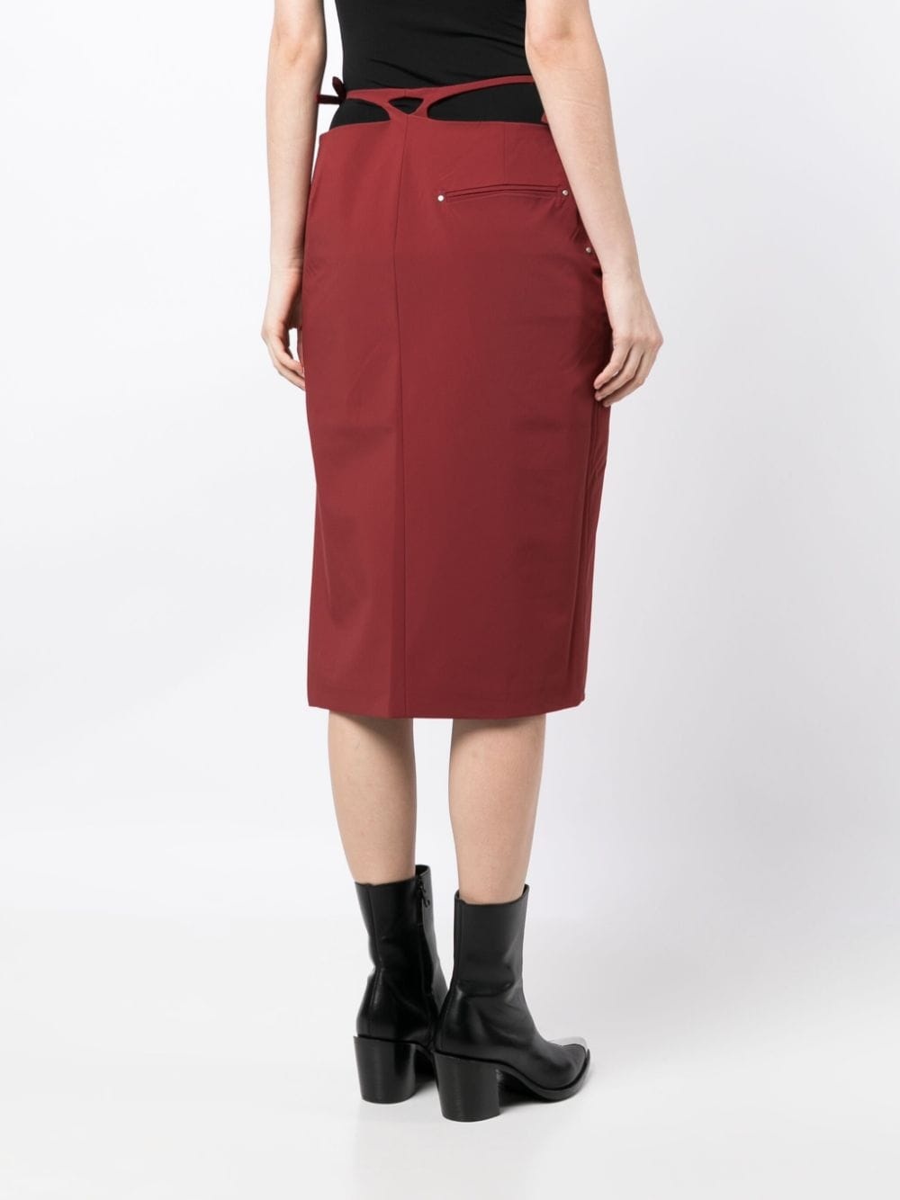 cut-out detailing midi skirt - 4