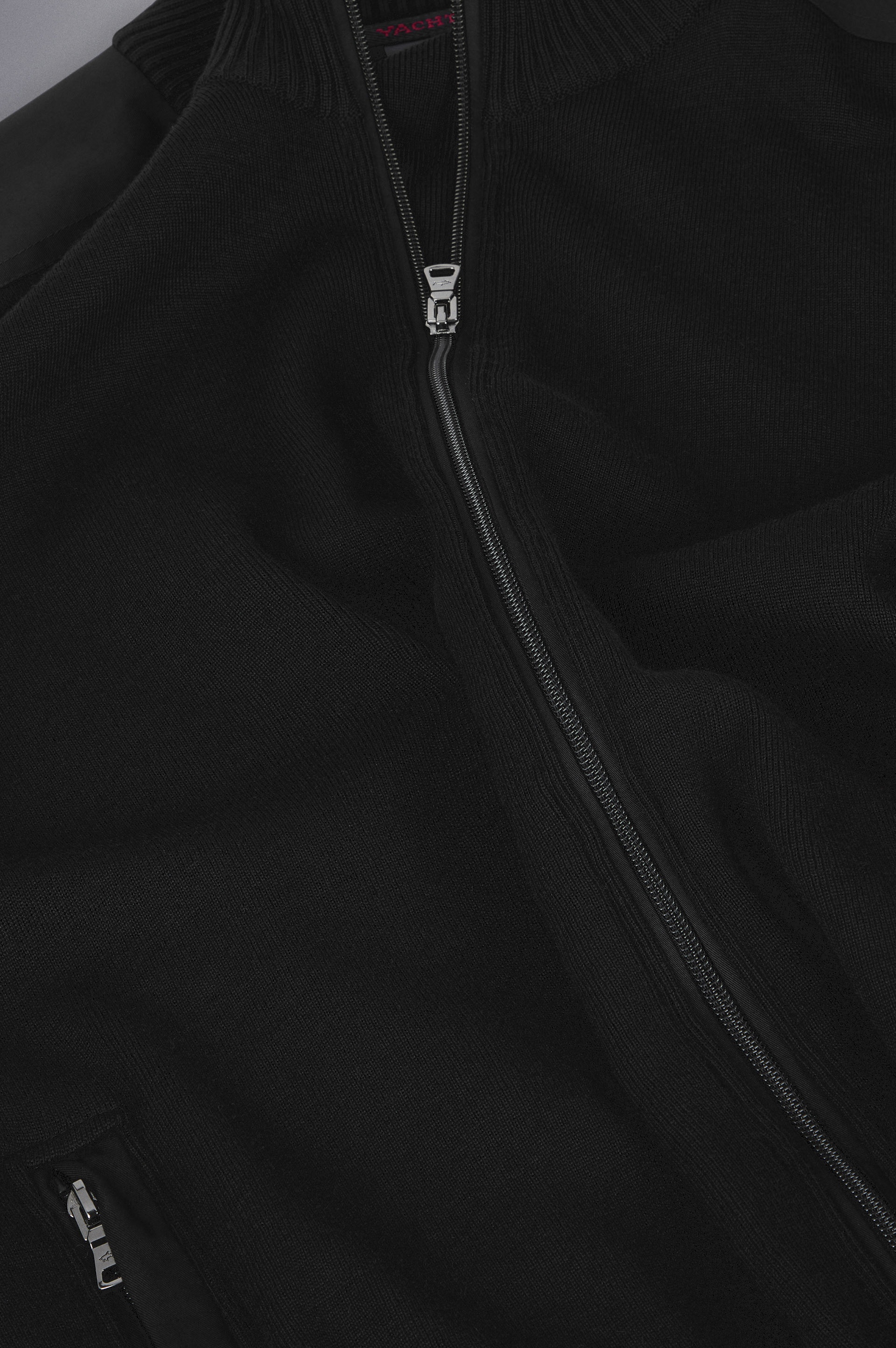 WOOL FULL ZIP SWEATER WITH ICONIC BADGE - 5