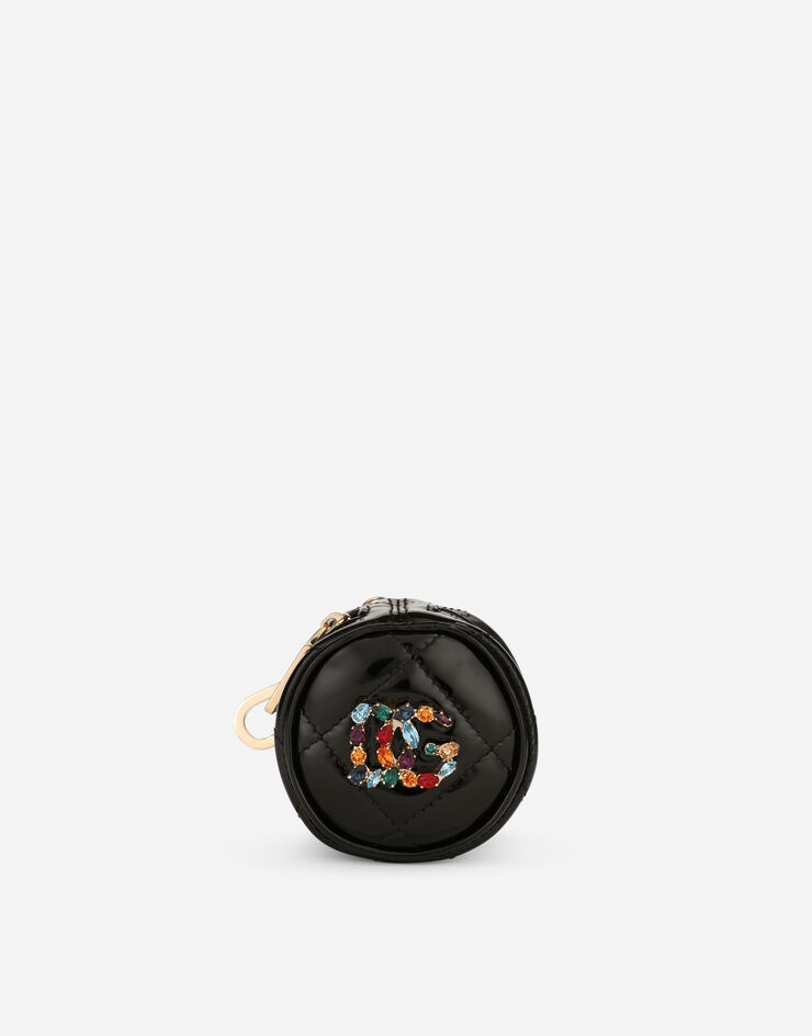 Patent leather coin pocket and rhinestone-detailed DG logo - 1