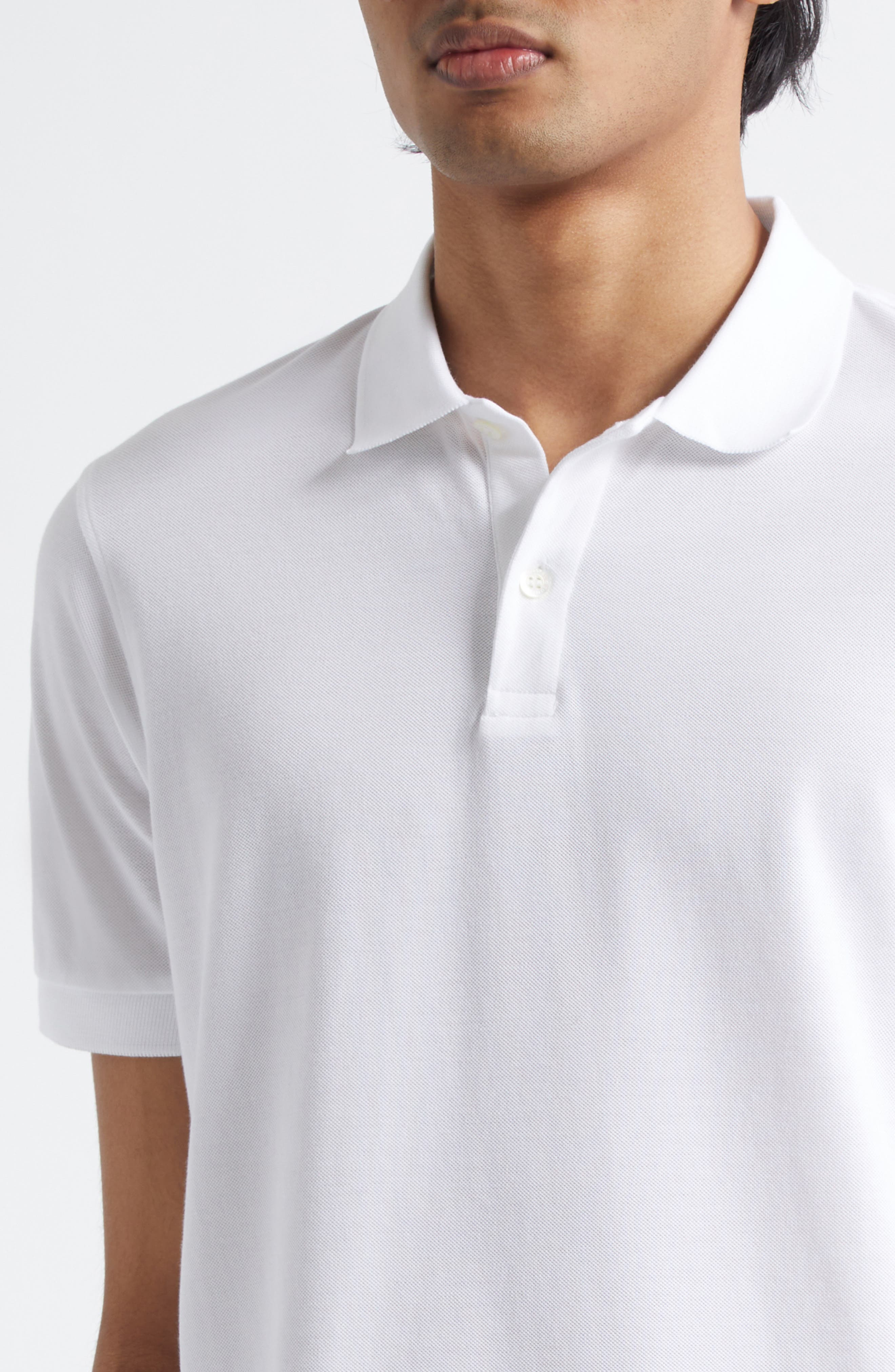 Sunspel Cotton Piqué Polo in White at Nordstrom - 4