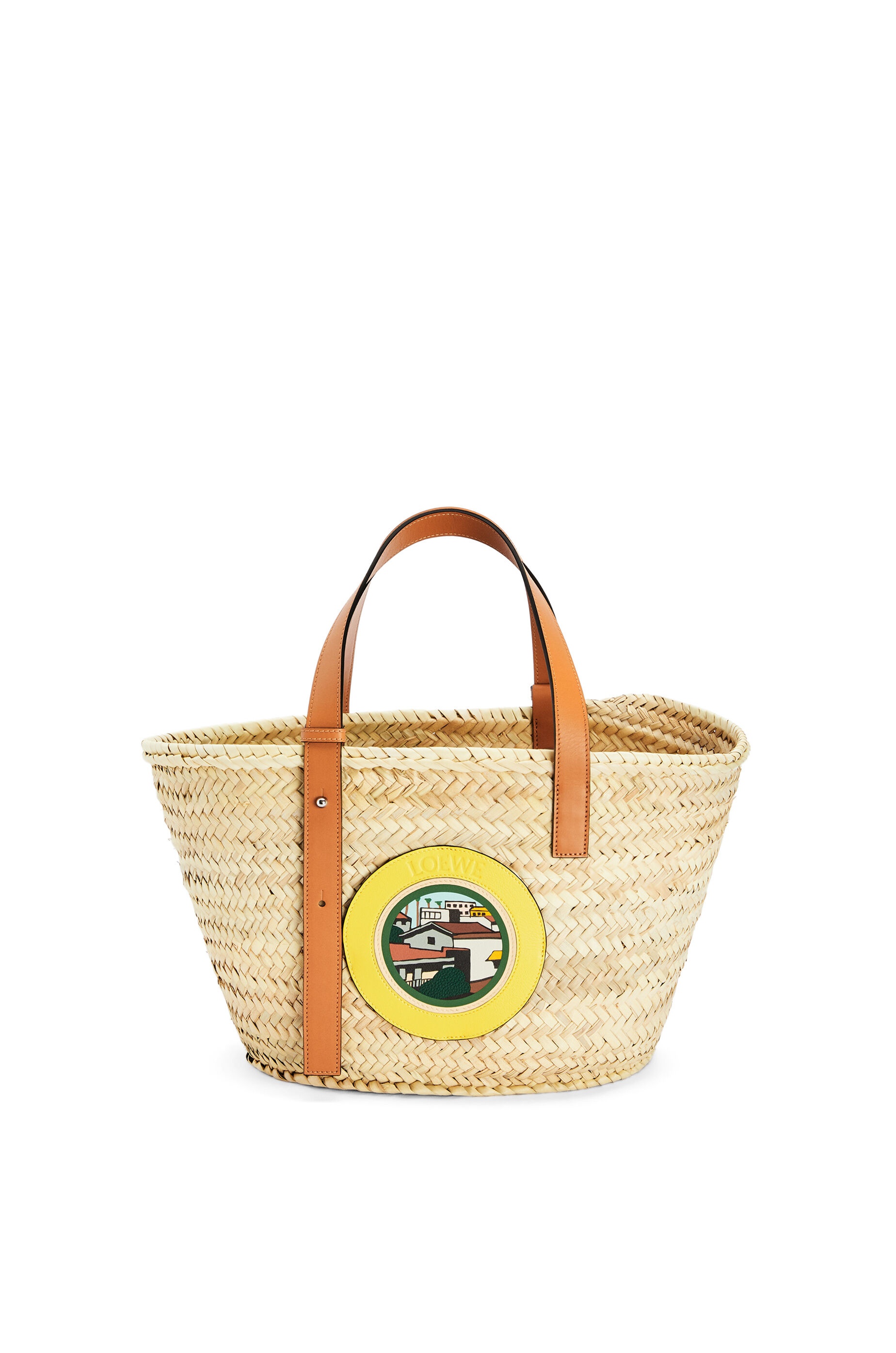 L.A. Series Basket bag in palm leaf and calfskin - 1