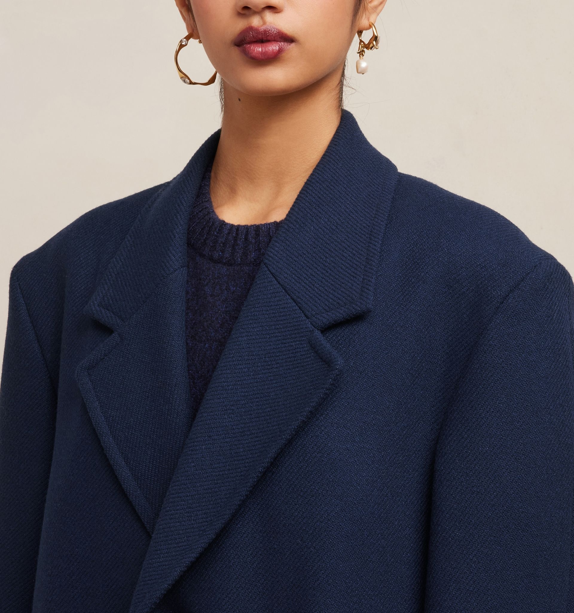 Three Buttons Oversized Coat - 7