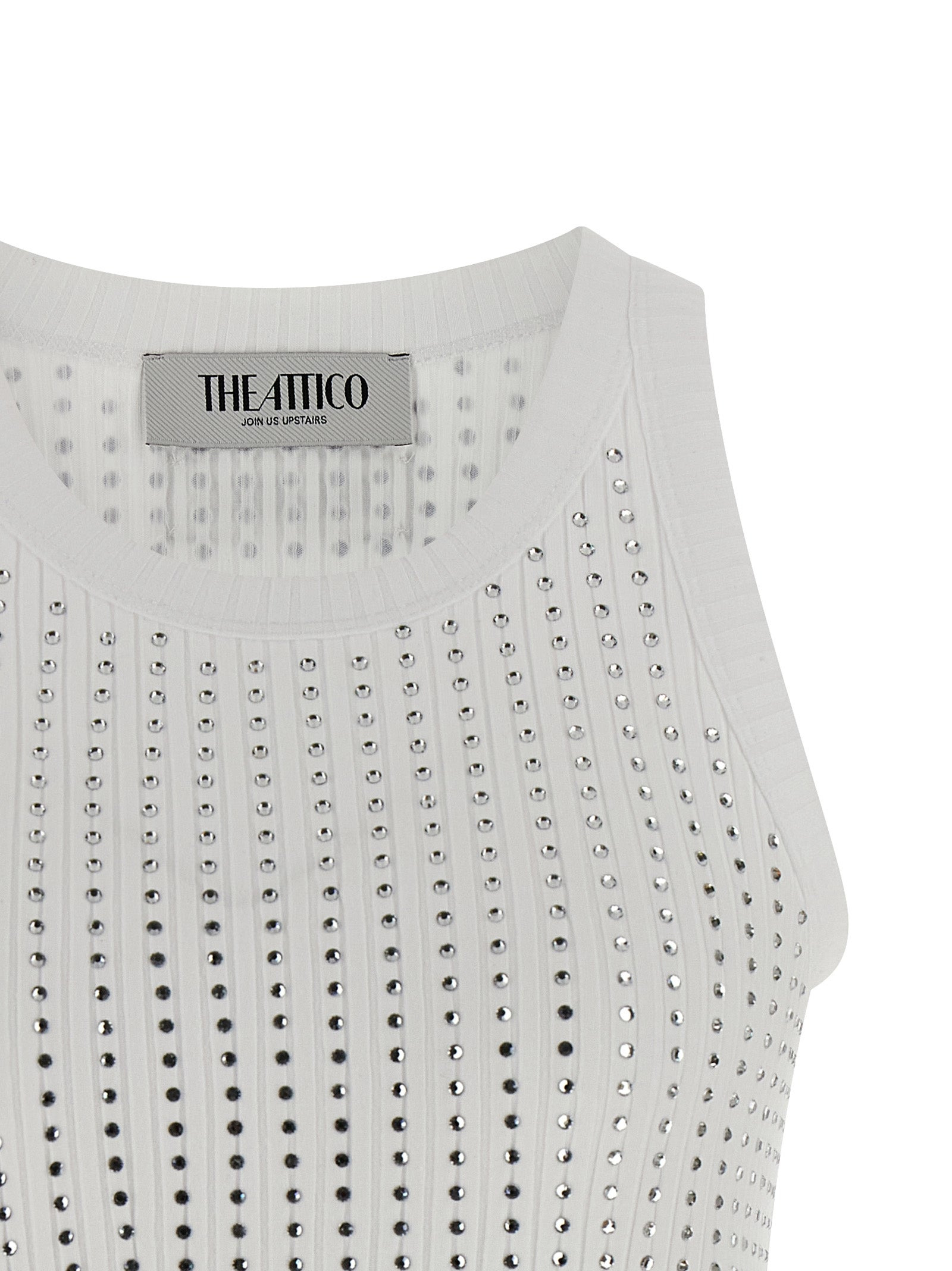The Attico Women Rhinestone Tank Top - 3