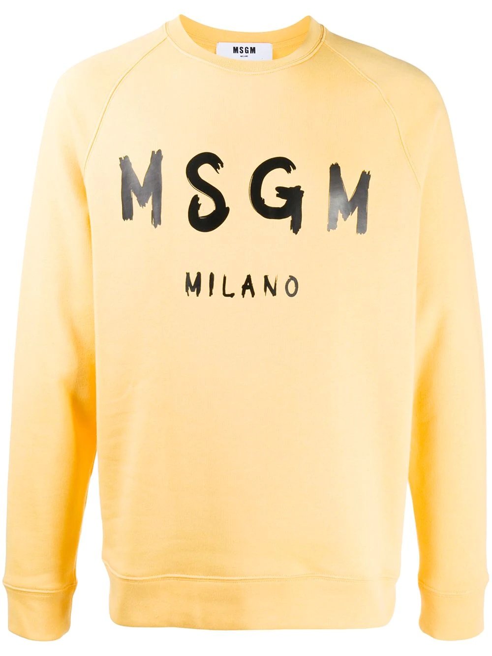 paint brushed logo sweatshirt - 1