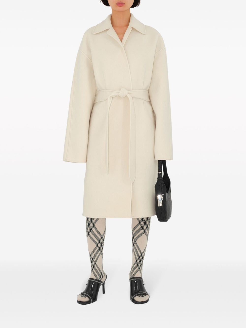 wrap cashmere coat - 2