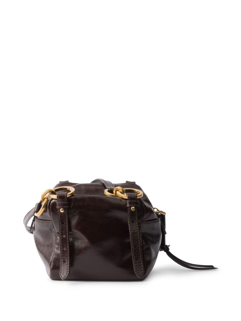 mini Dangle leather tote bag - 2
