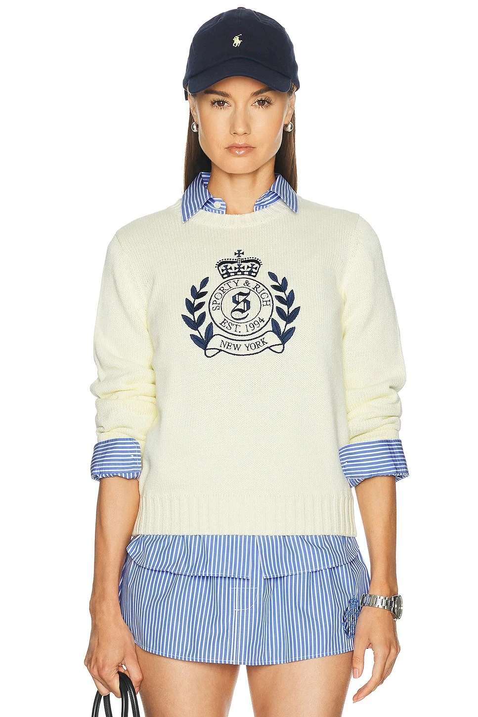 NY Crest Knitted Sweater - 1