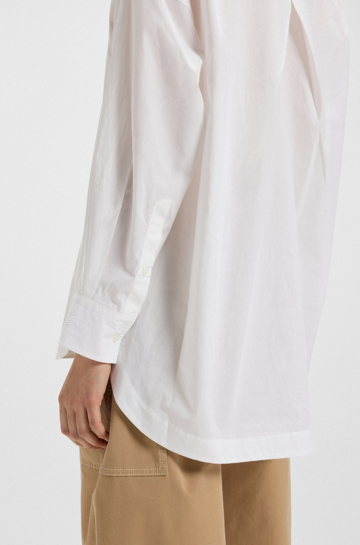 OVERSIZE-FIT BLOUSE IN COTTON POPLIN - 6