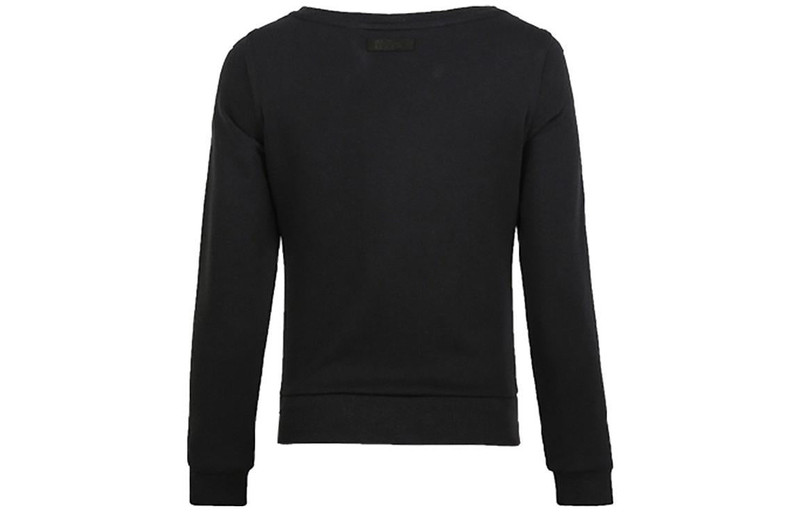 New Balance (WMNS) New Balance Logo Sweatshirt 'Black White' AWT71616-BK outlook