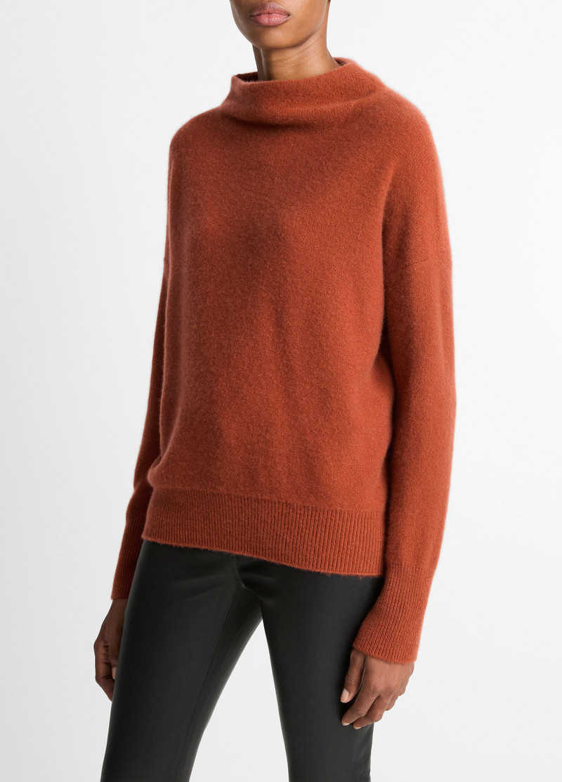 Plush Cashmere Funnel-Neck Sweater 2
