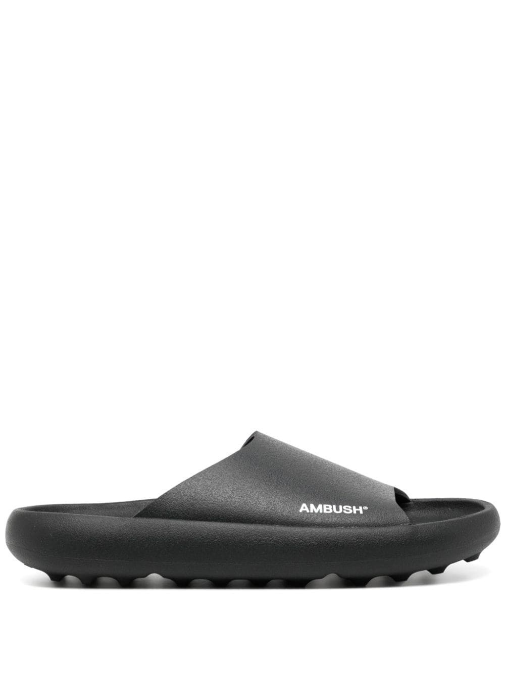 logo-print ridged-sole slides - 2