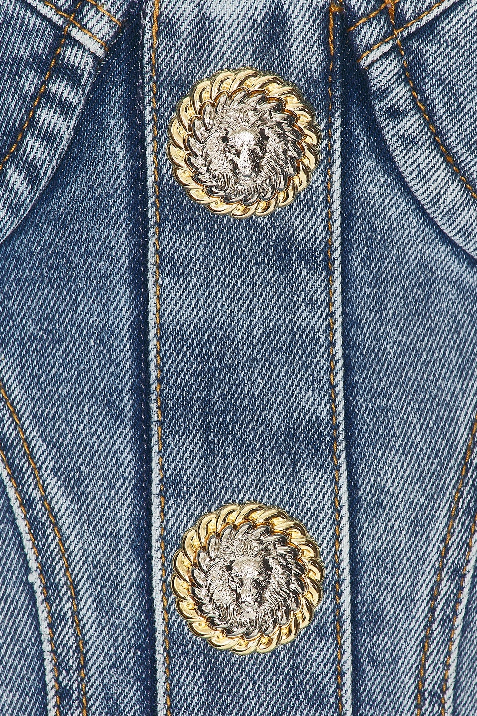 Buttoned Denim Short Dress - 4