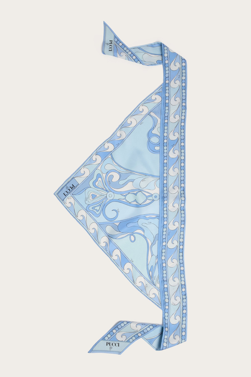 ORCHIDEE PRINT SILK TRIANGLE SCARF 1