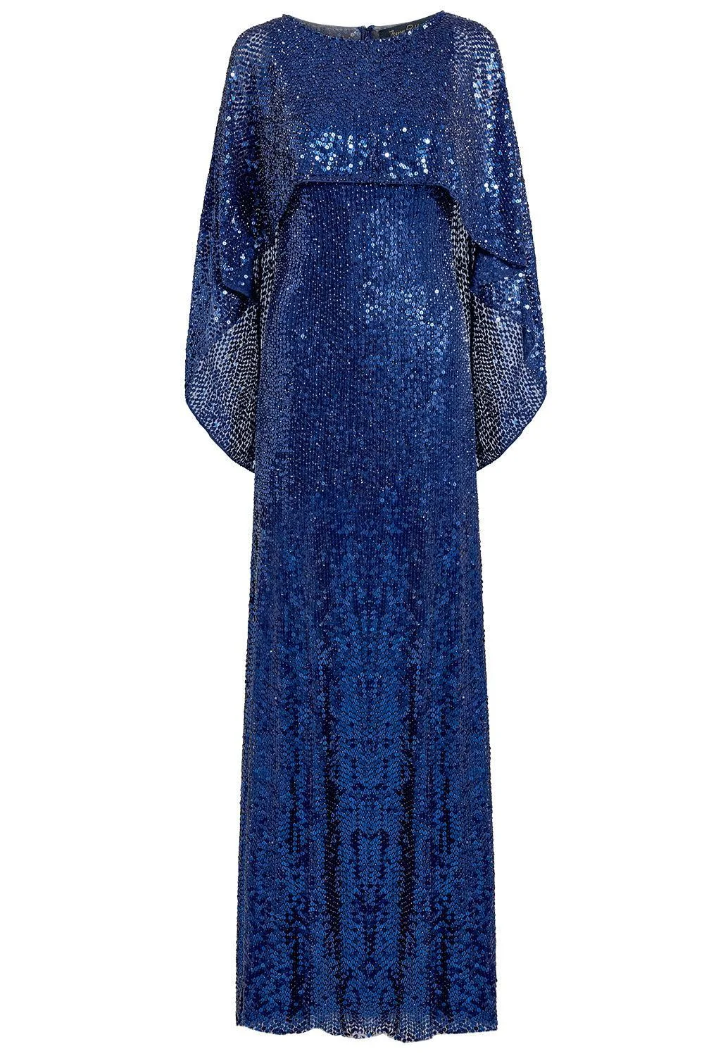 Elvira Sequin Cape Gown - 1
