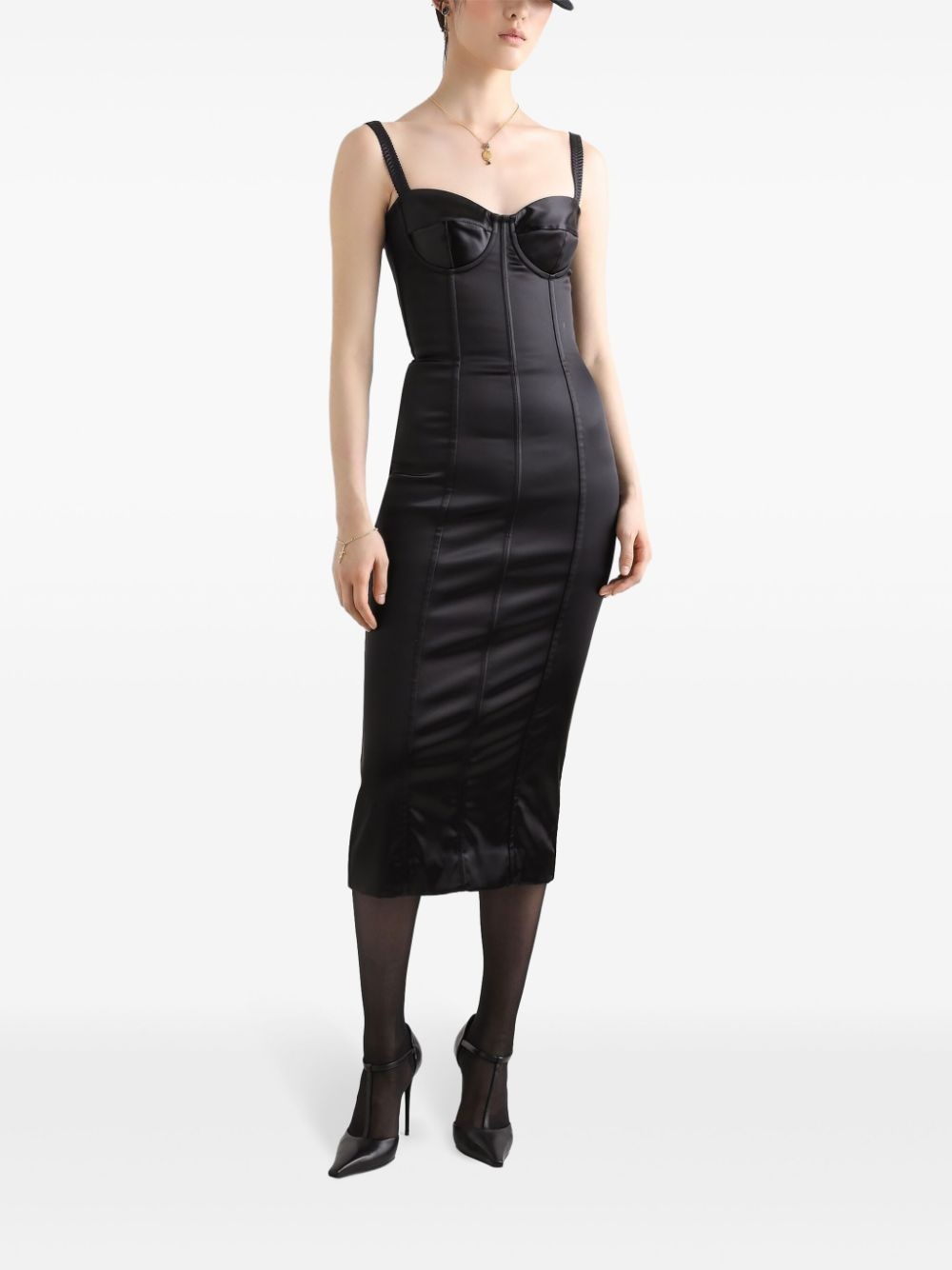 panelled midi dress - 2
