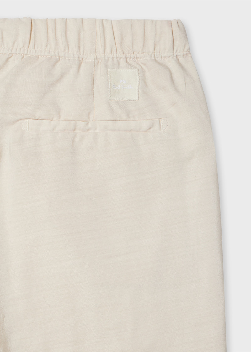 Paul Smith Ecru Lyocell-Cotton Floral Trim Shorts outlook