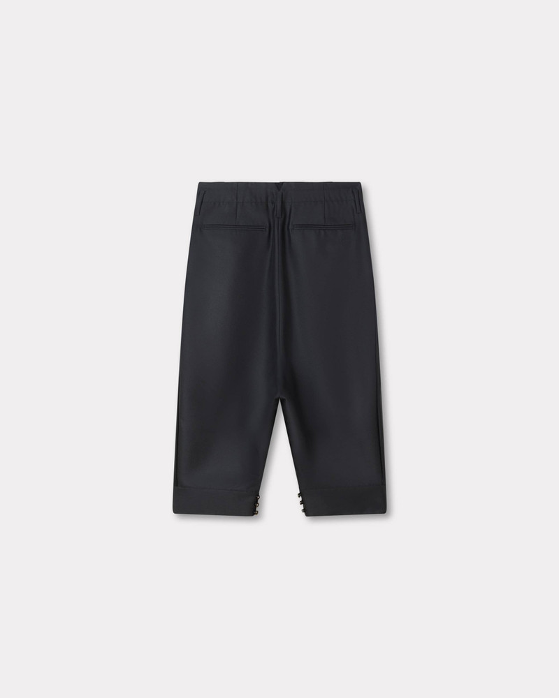 KENZO Tailored cropped pleated pants in virgin wool and silk outlook