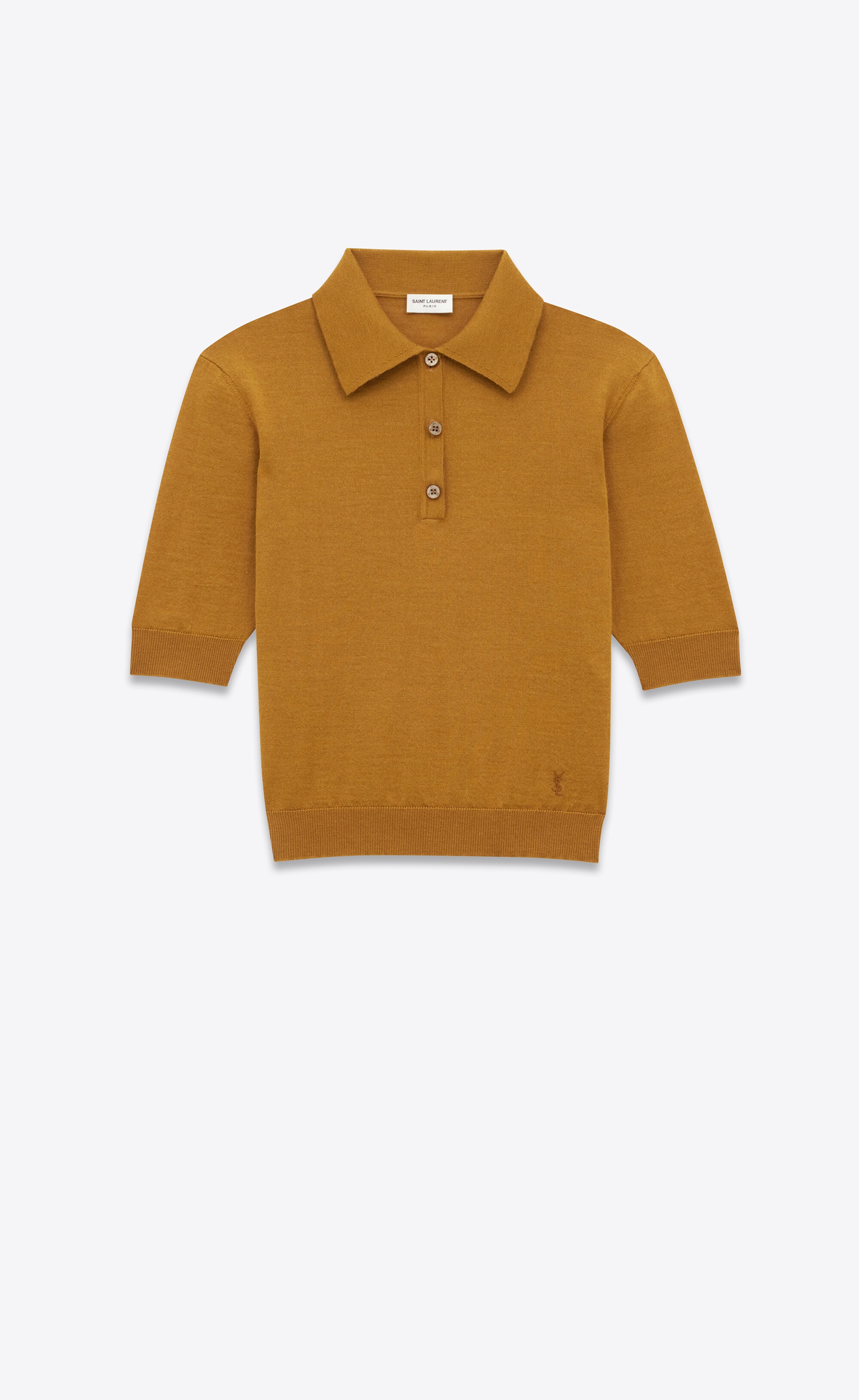 cassandre polo shirt in cashmere, wool, and silk - 1