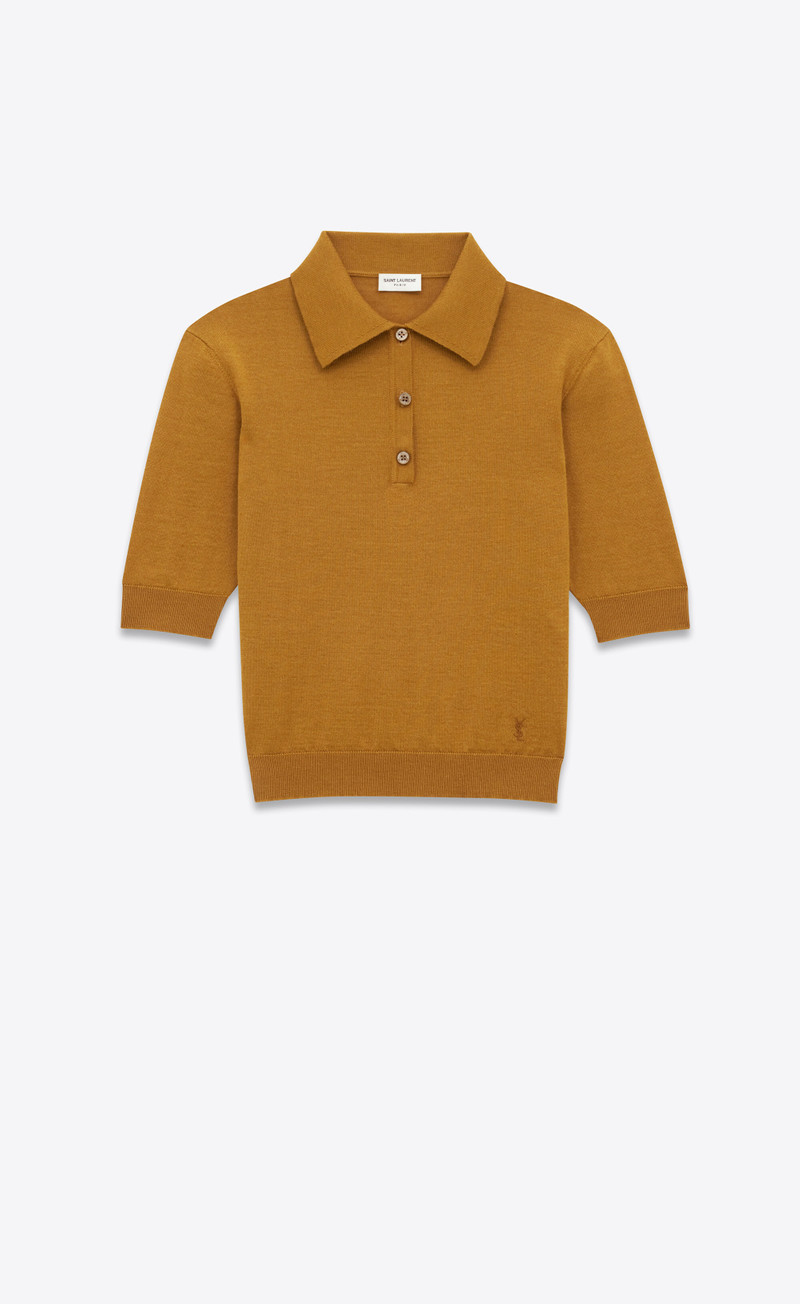 cassandre polo shirt in cashmere, wool, and silk - 1